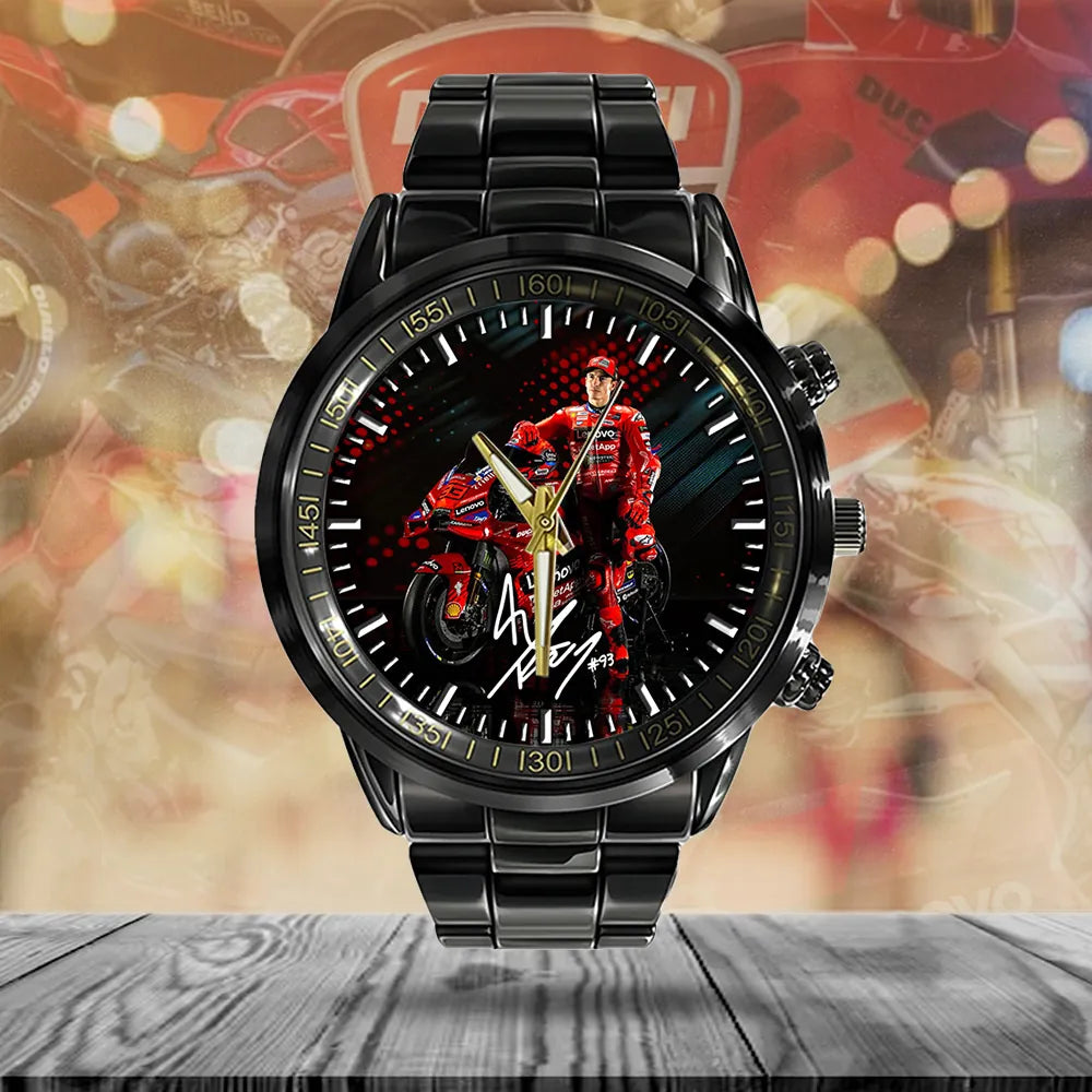 Ducati Lenovo Team x Marc Márquez Black Stainless Steel Watch – TANTN 11763