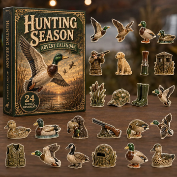 Duck Hunting Season Advent Calendar 2026 - 24-Day Countdown, Acrylic Charms Every Day Bring New Suprises