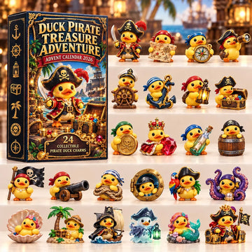 Duck Pirate Treasure Adventure Advent Calendar 2026 - 24-Day Countdown, Acrylic Charms
