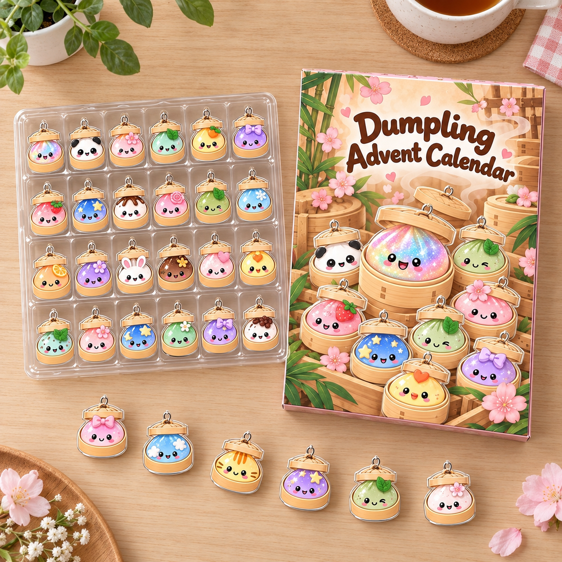 Dumpling Advent Calendar Christmas Countdown Set Mini Dumpling Charm Collection