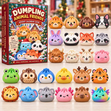 Dumpling Animal Friends Advent Calendar 2026 - 24-Day Countdown, Acrylic Charms
