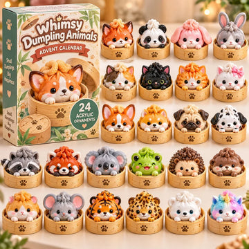 Dumpling Animals advent calendar 2026 - 24-Day Countdown, Acrylic Charms