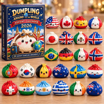 Dumpling Around The World Advent Calendar 2026 - 24-Day Countdown, Acrylic Charms