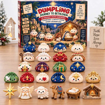 Dumpling Bethlehem Journey Advent Calendar 2026 - 24-Day Countdown, Acrylic Charms