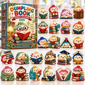 Dumpling Book Advent Calendar 2026 - 24-Day Countdown, Acrylic Charms
