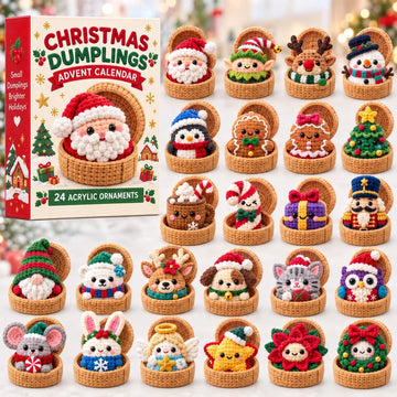 Dumpling Christmas Advent Calendar 2026 - 24-Day Countdown, Acrylic Charms