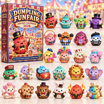 Dumpling Funfair Advent Calendar 2026 - 24-Day Countdown, Acrylic Charms