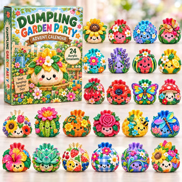 Dumpling Garden Party advent calendar 2026 - 24-Day Countdown, Acrylic Charms