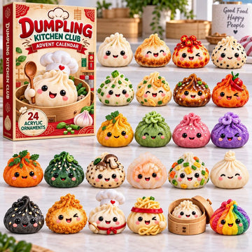Dumpling Kitchen Advent Calendar 2026 - 24-Day Countdown, Acrylic Charms