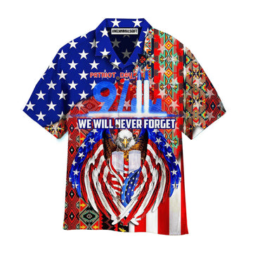 Eagle Patriot American Flag We Will Never Forget Aloha Hawaiian Shirts For Men Women, 4th Of July Gift For Summer, Friend, Family, Independence Day