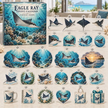 Eagle Ray Advent Calendar 2026 - 24-Day Countdown, Acrylic Charms