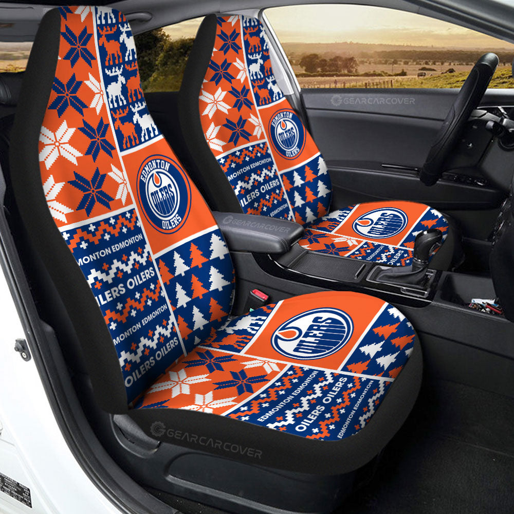 Edmonton Oilers Car Seat Covers Custom Ugly Style Car Accessories