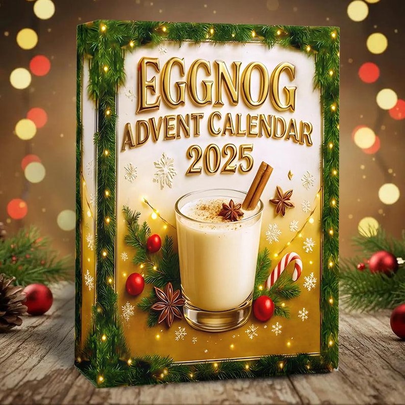 Eggnog Advent Calendar 2026 Gift For Eggnog Lover Eggnog Ornament Christmas Gift Ideas Christmas Countdown Advent Calendar