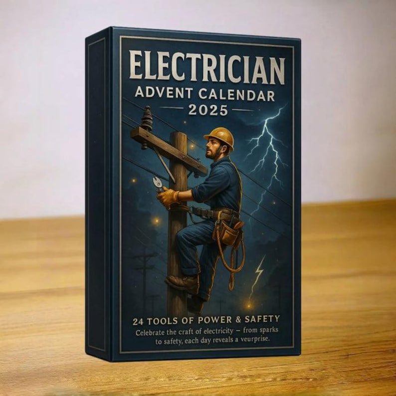 Electrician Advent Calendar Ectrician Christmas Ornament Gift For Electrician Countdown Calendar Lineman Gift Gift For Him Husband