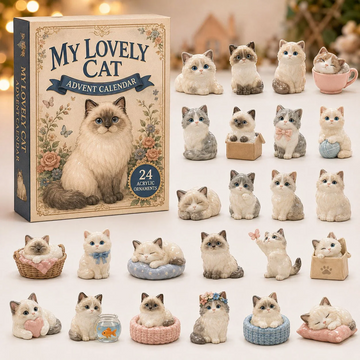 Elegant Felines Advent Calendar 2026 - 24-Day Countdown, Acrylic Charms Every Day Bring New Suprises