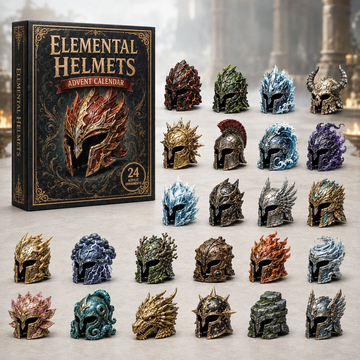 Elemental Helmets Advent Calendar 2026 - 24-Day Countdown, Acrylic Charms Every Day Bring New Suprises