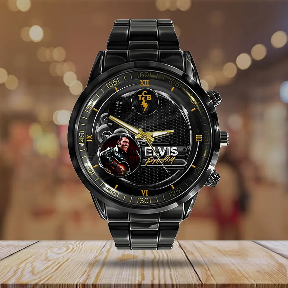 Elvis Presley Black Stainless Steel Watch
