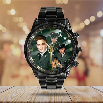 Elvis Presley Black Stainless Steel Watch