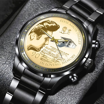 Elvis Presley Black Stainless Steel Watch