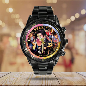Elvis Presley Black Stainless Steel Watch – GNE 1900