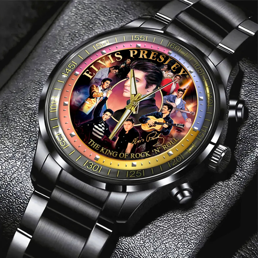 Elvis Presley Black Stainless Steel Watch – GNE 1900