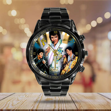 Elvis Presley Black Stainless Steel Watch – GNE 1903-1