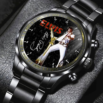 Elvis Presley Black Stainless Steel Watch – HOATT 4749