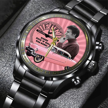 Elvis Presley Black Stainless Steel Watch – HOATT 6892