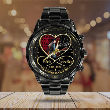 Elvis Presley Black Stainless Steel Watch – HOATT 7661-1