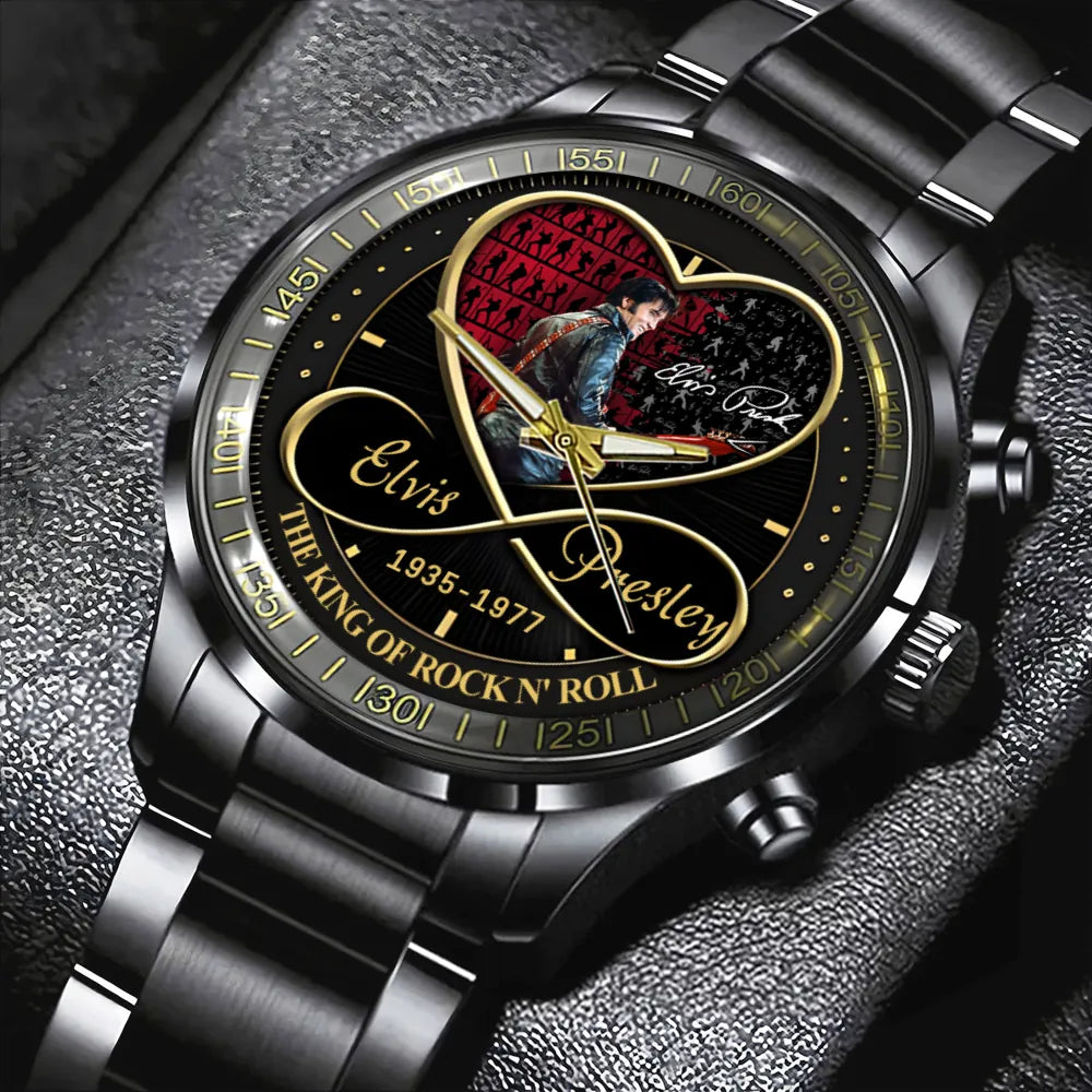 Elvis Presley Black Stainless Steel Watch – HOATT 7661-1