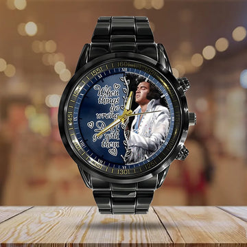 Elvis Presley Black Stainless Steel Watch – HOATT 7663-1