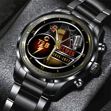 Elvis Presley Black Stainless Steel Watch – HOATT 7935
