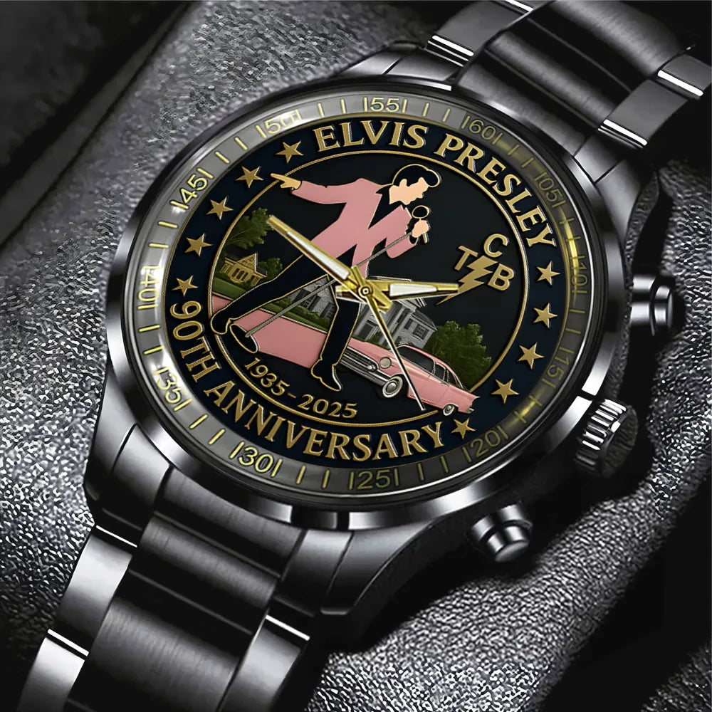 Elvis Presley Black Stainless Steel Watch – MAITM12702