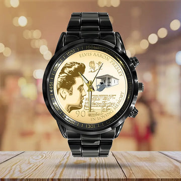 Elvis Presley Black Stainless Steel Watch – TANTN 10120-1