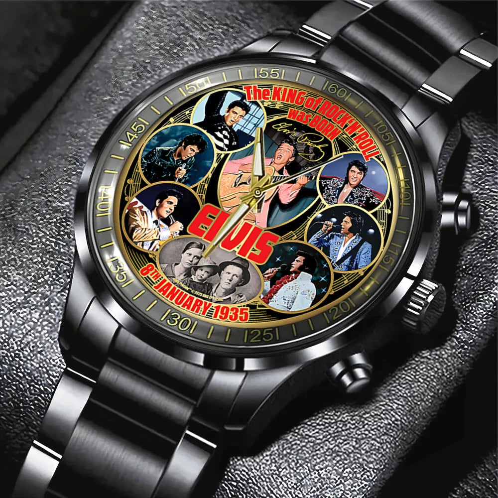 Elvis Presley Black Stainless Steel Watch – TANTN16715