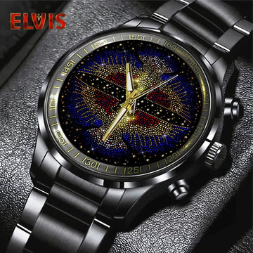 Elvis Presley Black Stainless Steel Watch – GNE 1844