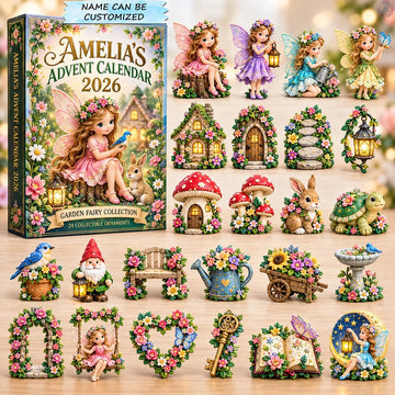 Enchanted Fairy Garden advent calendar 2026 - 24-Day Countdown, Acrylic Charms