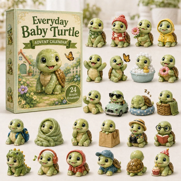 Everyday Baby Turtle Advent Calendar 2026 - 24-Day Countdown, Acrylic Charms Every Day Bring New Suprises