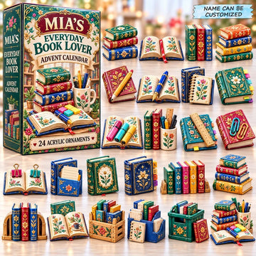 Everyday Book Advent Calendar 2026 - 24-Day Countdown, Acrylic Charms