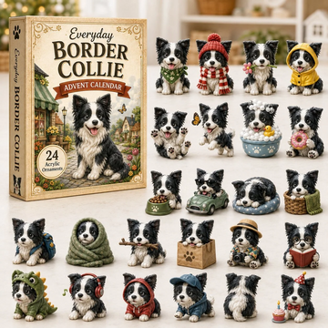 Everyday Border Collie Advent Calendar 2026 - 24-Day Countdown, Acrylic Charms Every Day Bring New Suprises