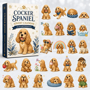 Everyday Cocker Spaniel Advent Calendar 2026 - 24-Day Countdown, Acrylic Charms Every Day Bring New Suprises