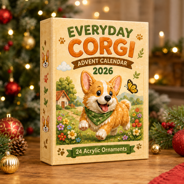 Everyday Corgi Advent Calendar 2026 24 Day Festive Countdown Acrylic Charms Blind Box Gift For Corgi Lovers