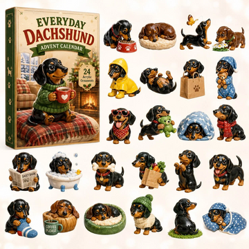 Everyday Dachshund Advent Calendar 2026 - 24-Day Countdown, Acrylic Charms Every Day Bring New Suprises