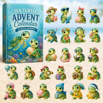 Everyday Sea Turtle Advent Calendar 2026 - 24-Day Countdown, Acrylic Charms Every Day Bring New Suprises