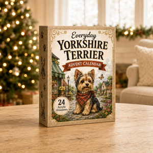 Everyday Yorkshire Terrier Advent Calendar 2026 24 Day Festive Countdown Acrylic Charms Blind Box Gift For Dog Lovers