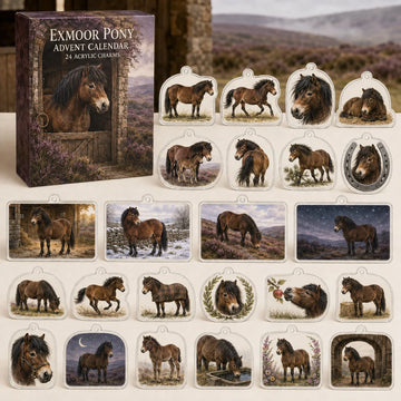 Exmoor Pony Advent Calendar 2026 - 24-Day Countdown, Acrylic Charms