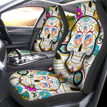 FC Cincinnati Car Seat Covers Custom Sugar Skull Car Accessories