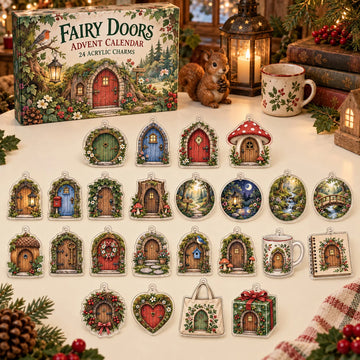 Fairy Doors Advent Calendar 2026 - 24-Day Countdown, Acrylic Charms
