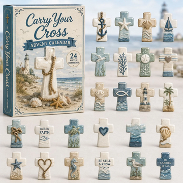 Faith Crosses Advent Calendar 2026 - 24-Day Countdown, Acrylic Charms Every Day Bring New Suprises