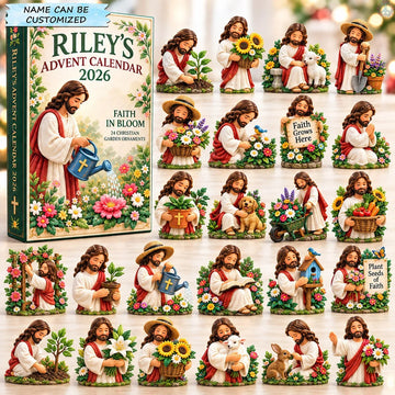 Faith In Bloom advent calendar 2026 - 24-Day Countdown, Acrylic Charms